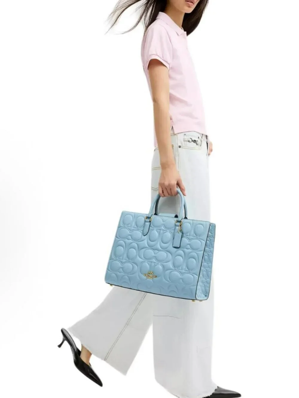 coach Maggie Tote Bag In Signature Leather cy672